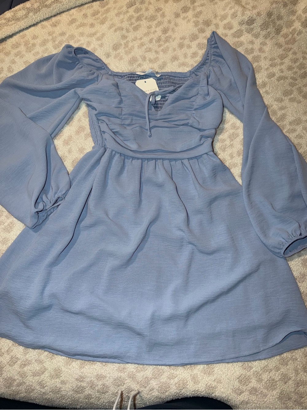 Altar'd State Powder Blue Long-Sleeve Girls' Dress